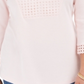 Karen Scott Women's Crochet Trim Henley Top Pink Size Small
