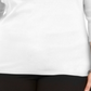 Karen Scott Women's Plus Laced Grommet Trim Cotton Top White Size 0X