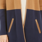 Charter Club Women's Milano Cotton Colorblocked Cardigan Blue Size Small