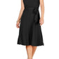 Charter Club Women's Belted Midi Dress Deep Black Size Petite X-Large