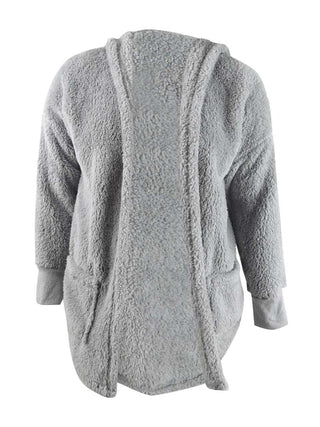 Hippie Rose Junior's Cozy Cardigan Gray Size X-Large
