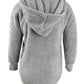 Hippie Rose Junior's Cozy Cardigan Gray Size X-Large