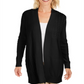 Charter Club Women's Patchwork Cardigan Black Size Petite Medium