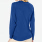 Karen Scott Women's Ribbed Long Sleeve Crew Neck Sweater Blue Size Petite Small