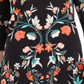 JM Collection Women's Printed Handkerchief Hem Top- Black Floral -Size Small