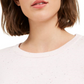 Maison Jules Women's Ribbed 3/4 Sleeve Crew Neck Sweater Pink Size X-Large