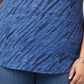Style & Co Women's V Neck Short Sleeves T-Shirt Blue Size X-Small