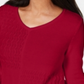 Karen Scott Women's Cotton Mixed Stitch Sweater Red Size XX-Large