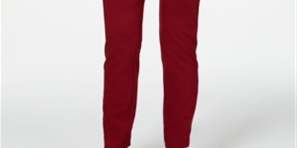 Charter Club Women's Cambridge Pull on Ponte Pants Red Size 8