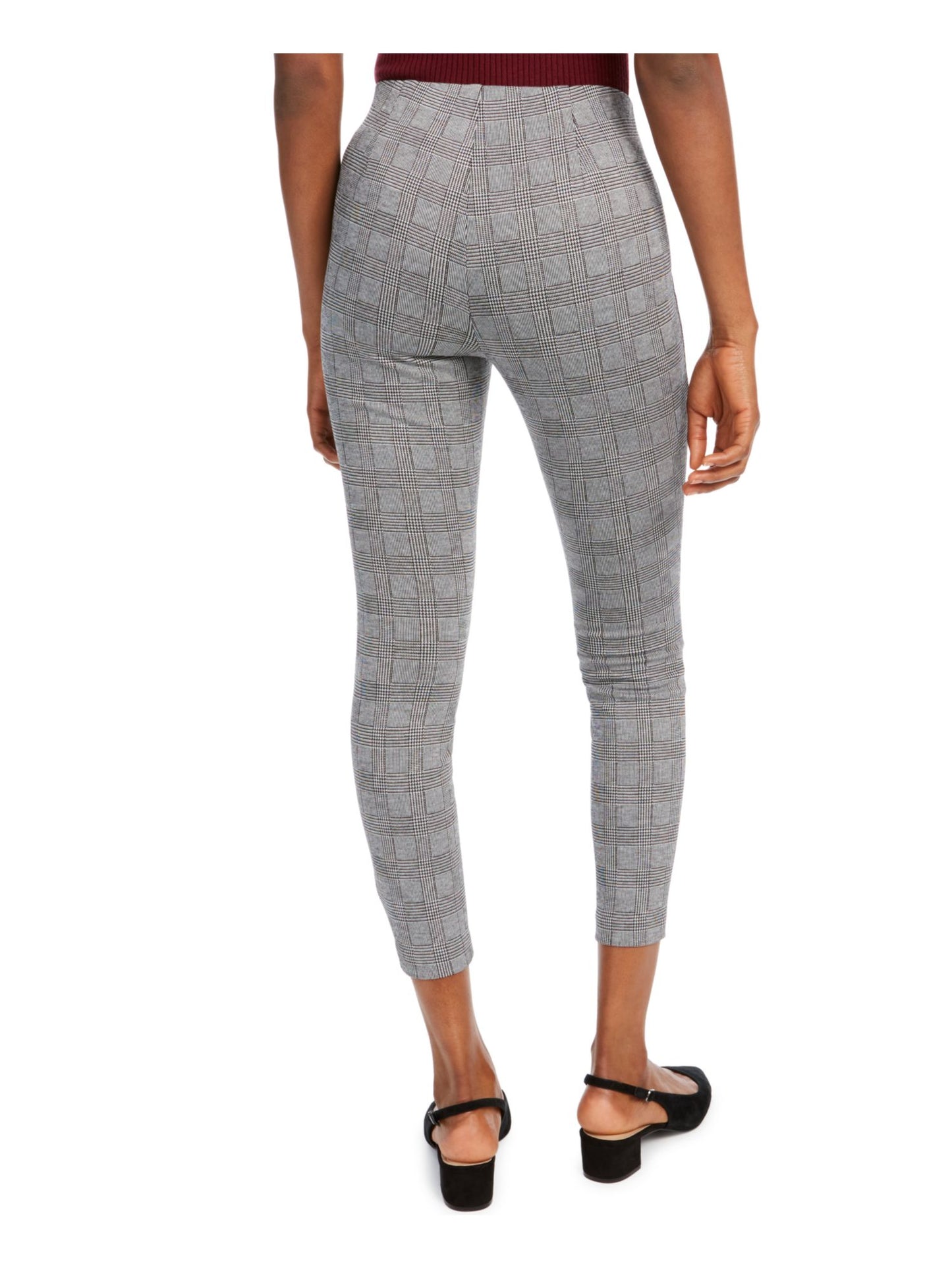 Maison Jules Women's Plaid Skinny Wear to Work Pants Gray Size X-Small