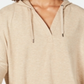 Style & Co Women's Hoodie 3/4 Sleeve Top Peanut Size Medium