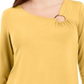 JM Collection Women's Asymmetrical Ring Tunic Yellow Size XX-Large