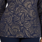 Karen Scott Women's Metallic Print Henley Top Blue Size Large