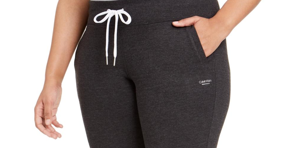 Calvin Klein Women's Plus Fitness Jogger Pants -Gray Size 3X