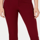 Charter Club Women's Solid Newport Slim Leg Pants Red Size 10 Petite