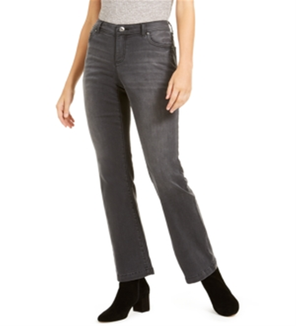 INC International Concepts Women's Curvy Fit Finity Bootcut Jeans Black Size 4