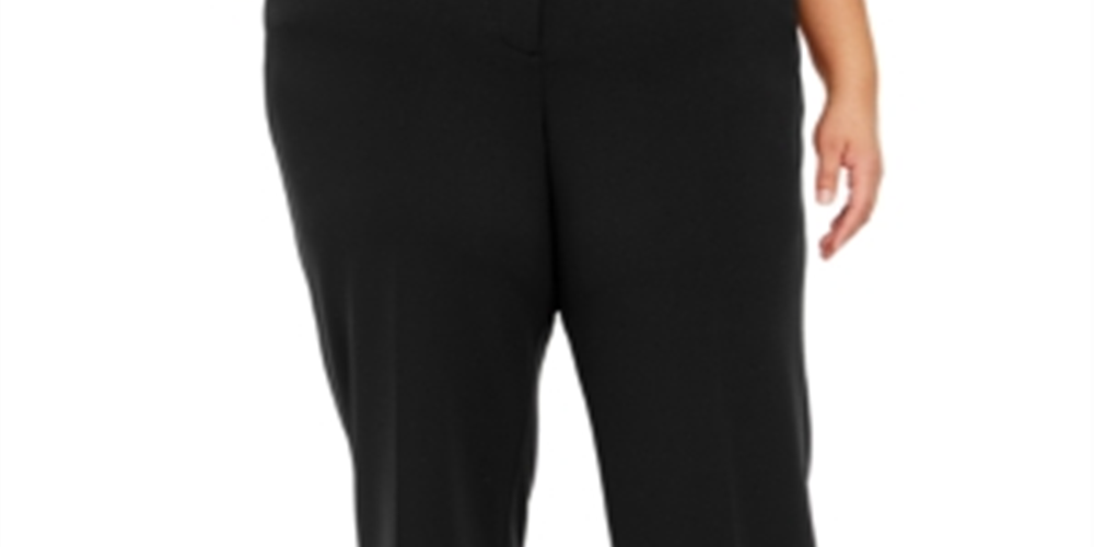 JM Collection Women's Plus Curvy Tummy Control Pants Black Size Petite Small