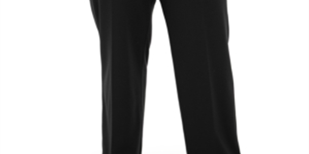 JM Collection Women's Plus Curvy Tummy Control Pants Black Size Petite Small