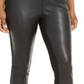 Thalia Sodi Women's Faux Leather Front Leggings Black Size Small