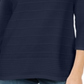 Karen Scott Women's Ribbed 3/4 Sleeve Sweater Blue Size X-Large