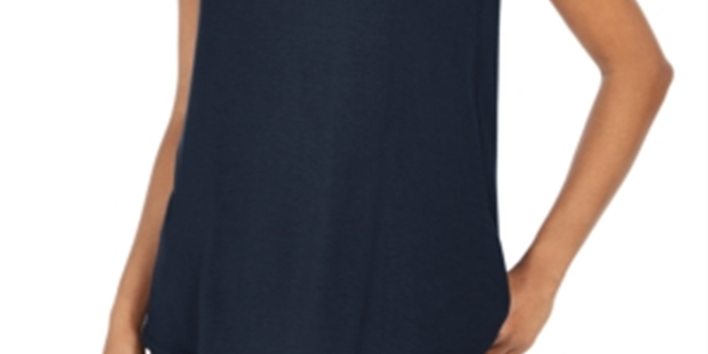 Style & Co Women's Swing Fit Tank Top Blue Size X-Large