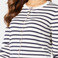 Charter Club Women's Striped Toggle Closure Cardigan White - Navy Stripes Size Petite S