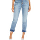 INC International Concepts Women's Double Hem Cropped Straight Leg Jeans Blue Size 16