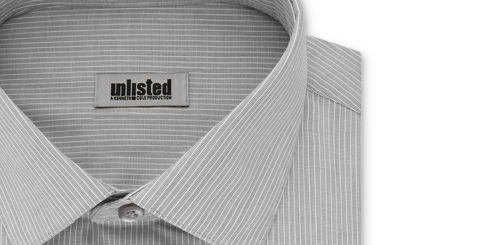 Kenneth Cole Men's Striped Collared Classic Fit Non Iron Dress Shirt Gray Size 18.5X34X35