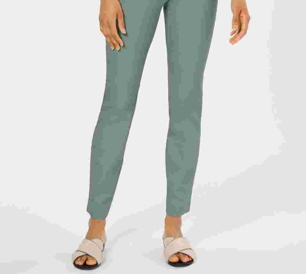 Charter Club Women's Cambridge Skinny Pull-On Tummy-Control Pants Regular And Short Lengths  Green Size 6