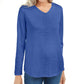 Karen Scott Women's Cotton Cable Knit Sweater Blue Size Large