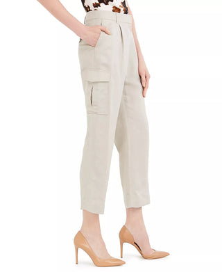 Calvin Klein Women's Cropped Cargo Pants Beige Size 6