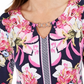 JM Collection Women's Embellished Keyhole Top Blue Size X-Small