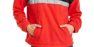 Tommy Hilfiger Sport Women's Polar Fleece Half Zip Hoodie Red Size Small