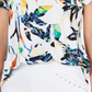 JM Collection Women's Printed Printed Top White Size -PS