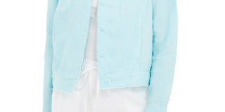 Charter Club Women's Linen Jacket Navy Size X-Large