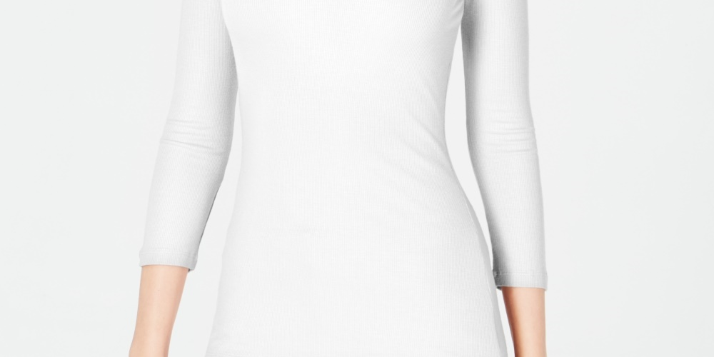 INC International Concepts Women's V Neck Top White Size PL