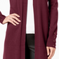 JM Collection Women's Lace Up Sleeve Cardigan Wine Size X-Large