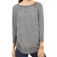 Style & Co Women's Lace Up Chevron Trim Sweater Black Size PL