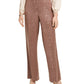 Alfani Women's Snake Embossed Wide Leg Pants Brown Size 8 Petite
