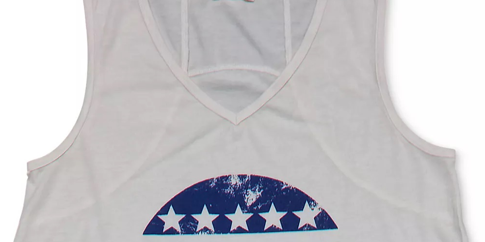 Style & Co Women's Knit Top Graphic Stars Tank Beige Size X-Small