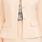 Calvin Klein Women's Peplum Hem Back Slit Blazer Peach Size 12