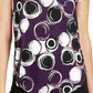 Alfani Women's Printed Round Hem T Shirt Purple Size Petite Small