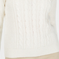 Karen Scott Women's Petite Cable-Knit Sweater White Size PL