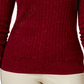 Karen Scott Women's Petite Marled Cotton Cable-Knit Sweater Red Size Petite S