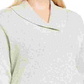 Karen Scott Women's Plus Size Marled Cotton Shawl-Collar Sweater Gray Size 0X