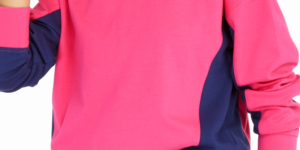 Tommy Hilfiger Women's Sport Colorblocked Cropped Top Pink Size XX-Large