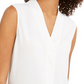 Calvin Klein Women's V-Neck Sleeveless Top White Size Large