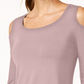 JM Collection Women's Cold-Shoulder Top Pink Size Medium