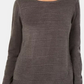 Karen Scott Women Purple Ribbed Solid Long Sleeve Blouse Top Size Petite S