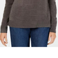 Karen Scott Women Purple Ribbed Solid Long Sleeve Blouse Top Size Petite S